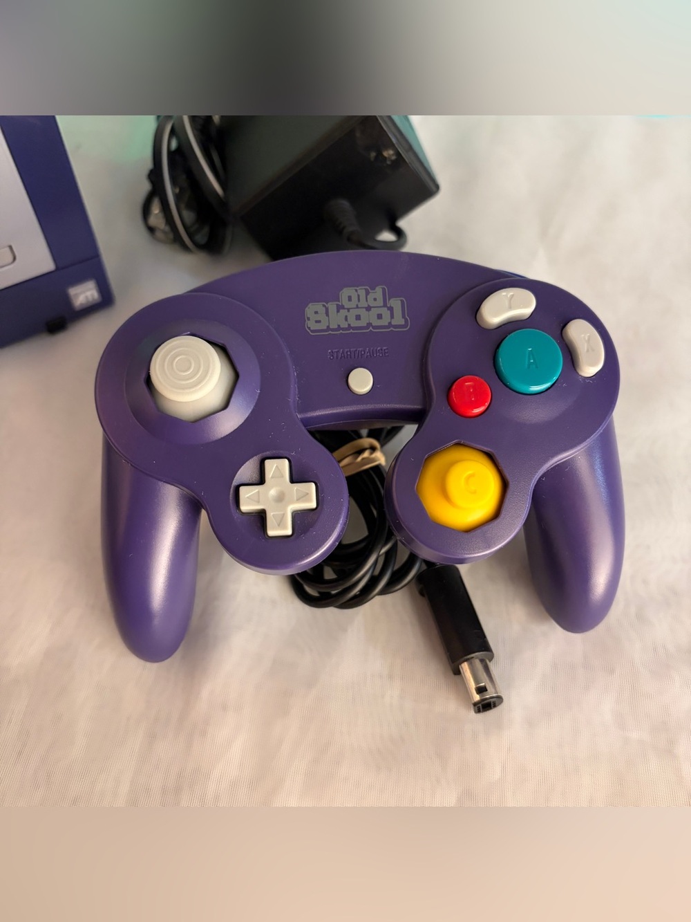 Nintendo GameCube Purple Console Bundle Controllers Power/AV Cables Tested Works - Picture 16 of 16